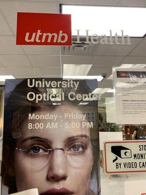 UTMB OPTICAL inside this building