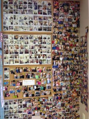 Dr. Goodman's Picture Wall- he has so many customers that adore him!