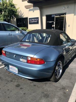 '99 BMW Z3 with new black cloth top