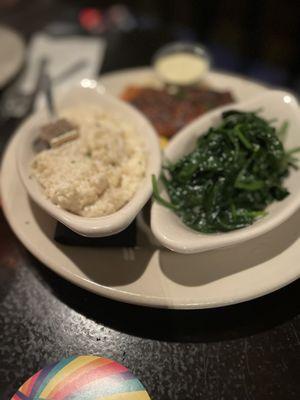 Atlantic Salmon, Cheese Grits and Sautéed Spinach