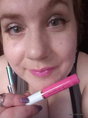 Bubblegum pink LA girl lip gloss