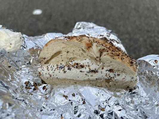 Half of an everything bagel, good bang for buck! (4 January 2024)