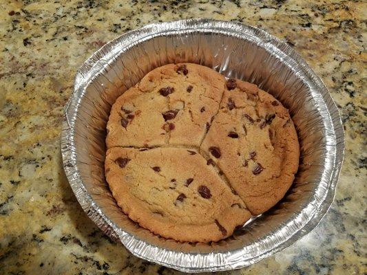 Cookie Skillet...ice cream was in a separate container and is in the freezer for later