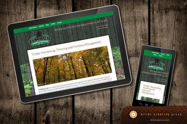 responsive website design - Timbco