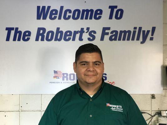 Christian - Service Manager.  New addition to the Robert's family.