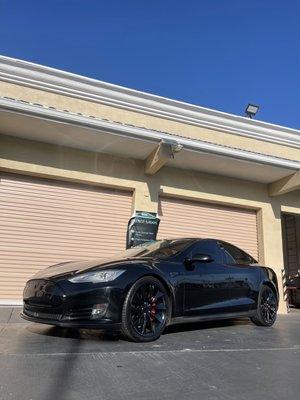 This is my beautiful model s all tinted .