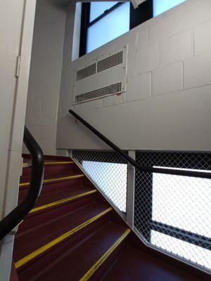 Stairs: one of the many stairs within the VA hosp