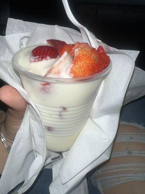 Fresas con crema