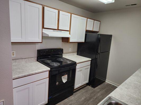 Apartment Remodel ,new cabinet faces and counter tops