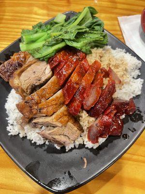 Roast Duck and Honey BBQ Pork