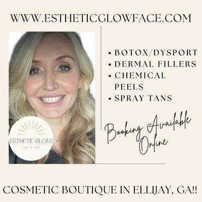 Easy access to online booking at www.estheticglowface.com