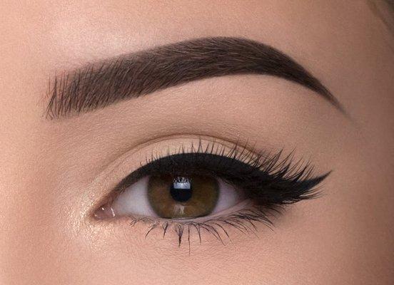 Cosmetic eyebrow tattoo
 Free touch ups