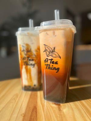 Thai tea and milk tea goodness