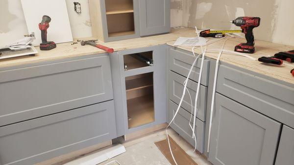 Kitchen cabinets installation