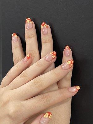 Acrylic set with flower design..