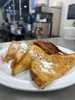 French toast with bacon