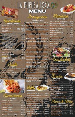 La Pupusa Loca * Menu Page 1 of 2