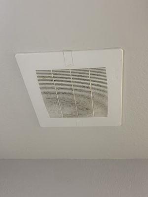 Bathroom exhaust fan, looking like it needs a good cleaning