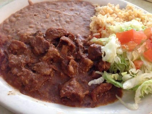 Carne Guisada plate