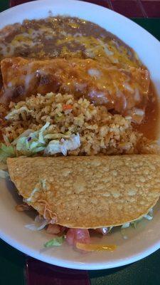 Chicken enchilada & chicken taco