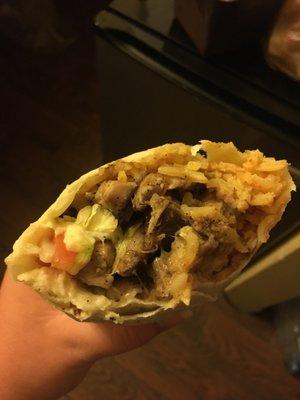 Pollo burrito with pico