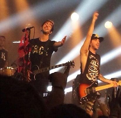 Jack Barakat and Alex gaskarth of all time low on 4|23|14