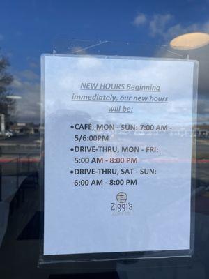 New store hours