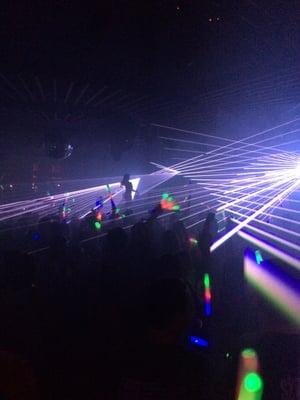 Mission Impossible laser light show at Fluxx