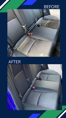 Before and after interior cleaning