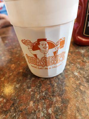 The 3rd advertisement on the cup the rootbeer float came in. Come on out to Gore, stop by, and tell Steve hi.