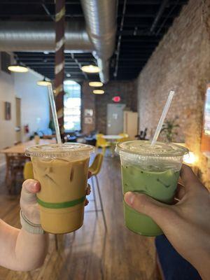 Matcha Latte, Iced Latte