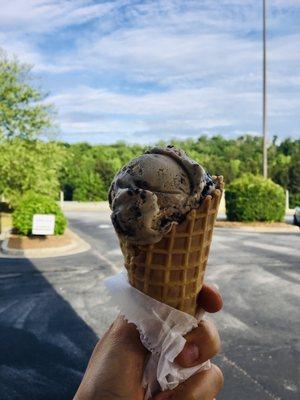 Vietnamese Coffee Oreo on waffle cone