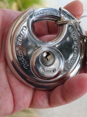 Purchased this ABUS Diskus 28/70 at Antrims' in Pasadena.