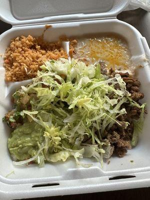 Carne asada plate