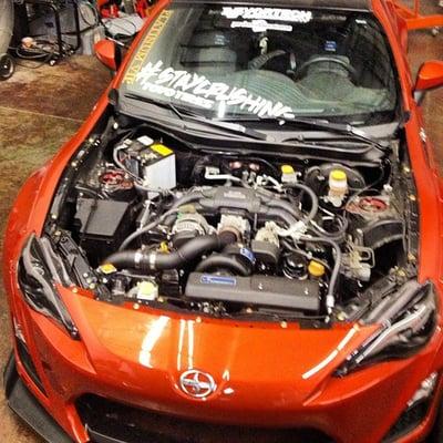 DVD feature for Drifting.com / PAS mag / Vortech of the Vortech Supercharger install on the Stay Crushing Scion FRS