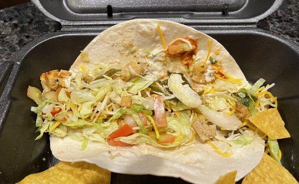 Fajita chicken tacos