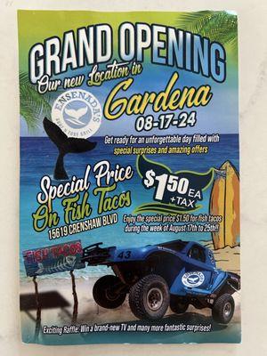 Grand opening flyer