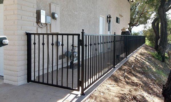 Side fencing and gate in Anaheim Hills