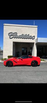 2016 Stingray parked at Michael Stead Cadillac