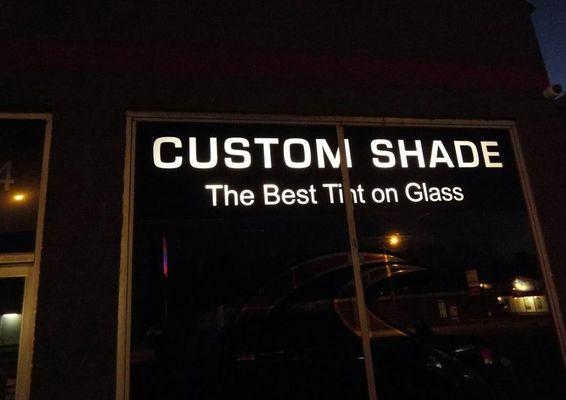 Backlit sign designed out of window films