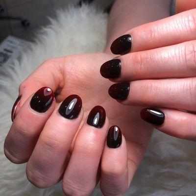 Black and red ombré