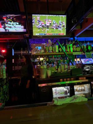 Bar area with TVs