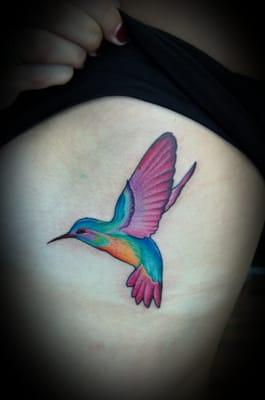 Hummingbird tattoo done by me