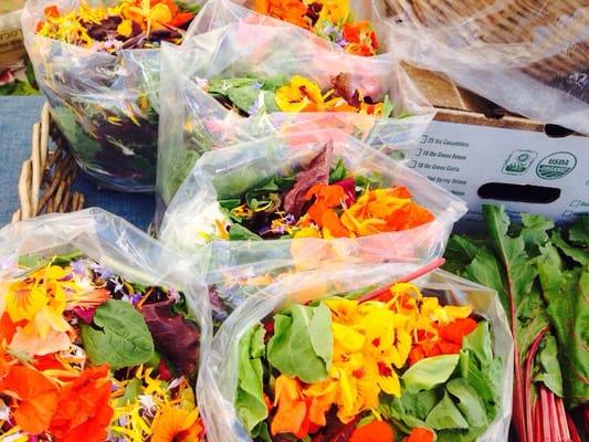 Salad mix with edible flowers!