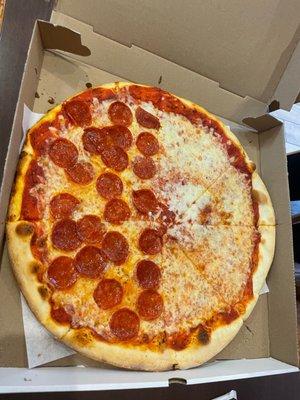 Half Pepperoni/Half Cheese Pizza