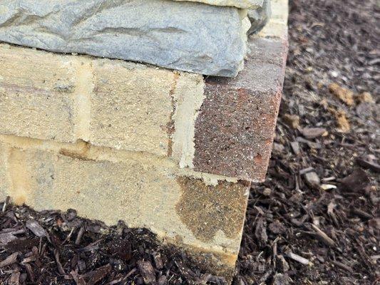 Replaced brick