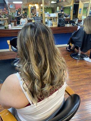 Balayage and cut by Kristin Baxter