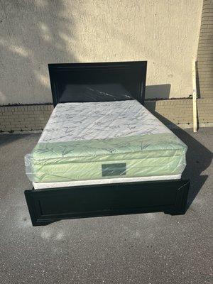 Black Queen size bed frame with brand new Queen size bed frame