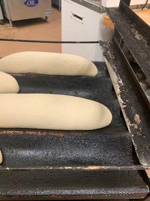 French bread on the pans they never wash. They are supposed to be screens but burnt particles and cross contamination clog them.