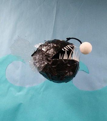 Angler fish decor for their ocean themed summer reading program